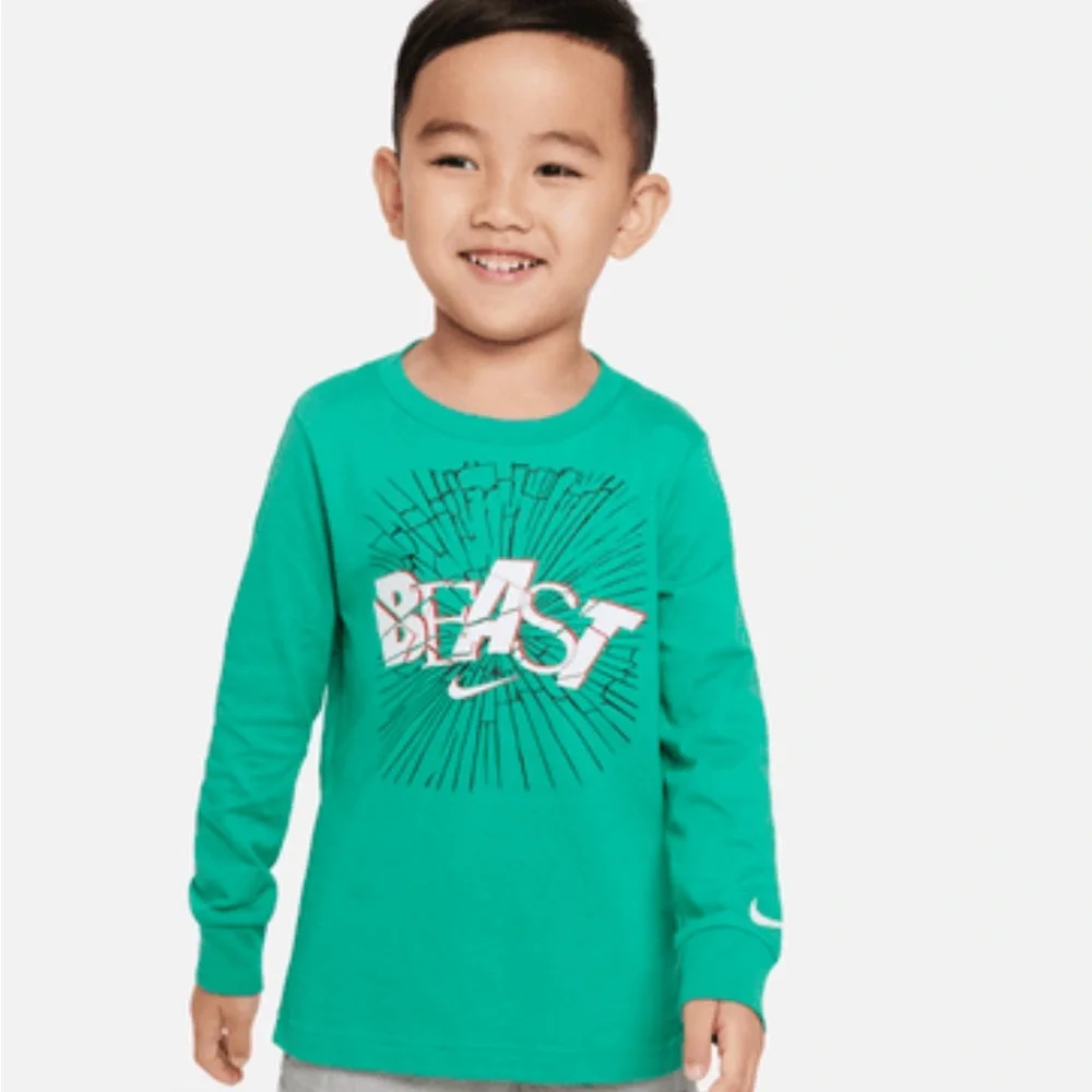 Nike Green BEAST Long Sleeve Shirt - Size 3T